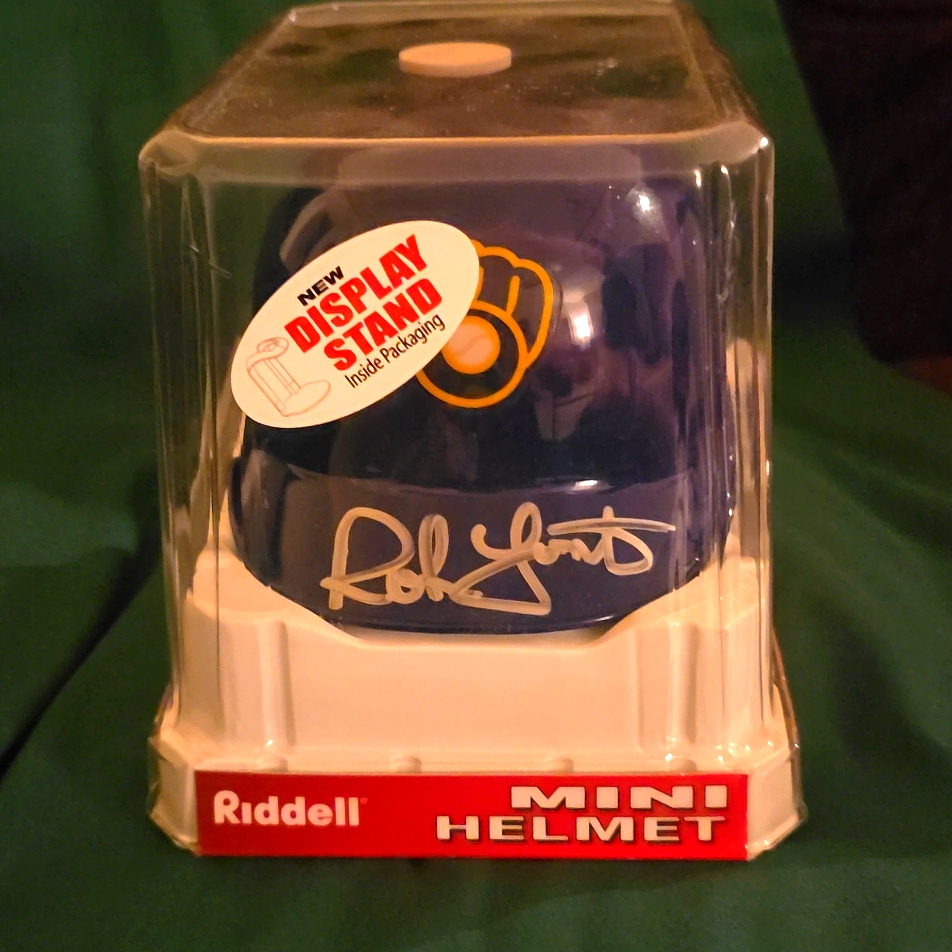 Autographed Robin Yount Mini Helmet